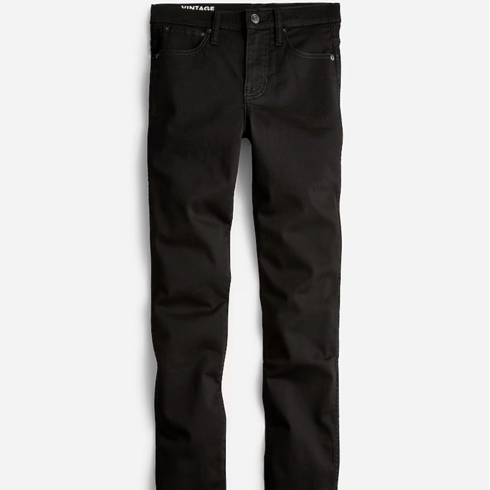 J. Crew 9" mid-rise vintage slim-straight jean in Stay Black, sz 30, LIKE NEW